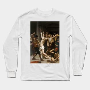 The Flagellation of Our Lord Jesus Christ by William-Adolphe Bouguereau Long Sleeve T-Shirt